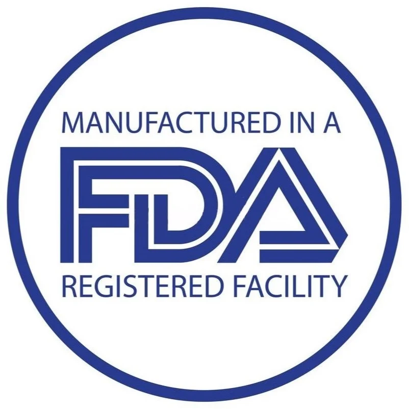 Manufactured in an FDA registered facility.